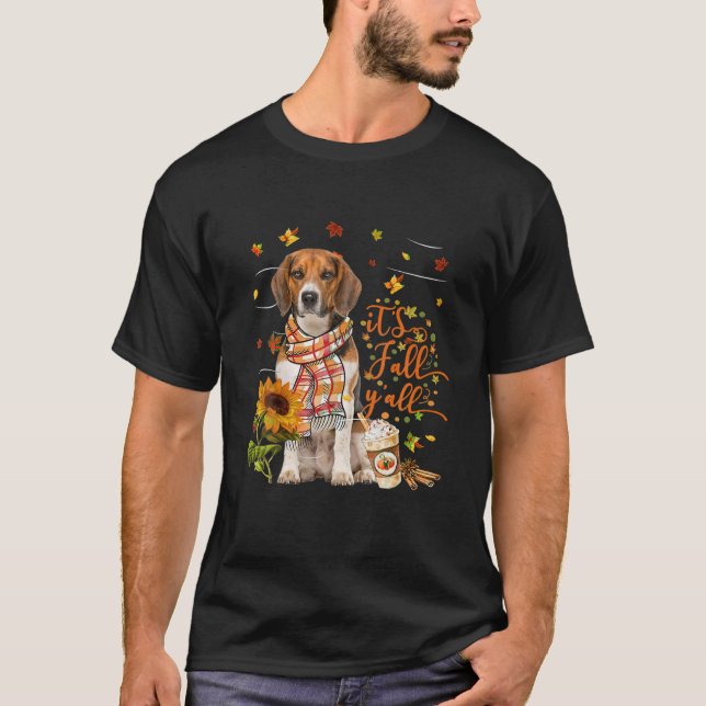 Es ist Fall Y All Dog Erntedank Halloween T-Shirt (Vorderseite)