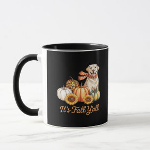 Es ist Fall Y’all Dog Leopard Pumpkin Fall Creativ Tasse