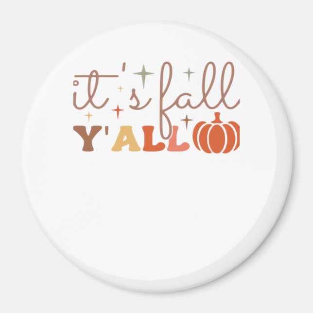 Es ist Fall Y’all, Fall Pumpkin Skelett Creepy Lea Magnet (Vorne)