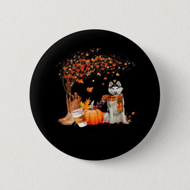 Es ist Fall Y’all Hund Erntedank Halloween Aesthet Button (Vorderseite)