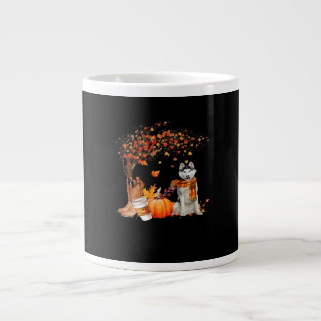 Es ist Fall Y’all Hund Erntedank Halloween Aesthet Jumbo-Tasse (Vorderseite)