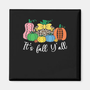 Es ist Fall Y’all Leopard Pattern Pumpkin Magnet