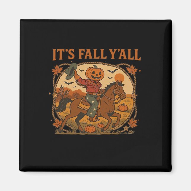 Es ist Fall Y’all Pumpkin Minimal Clean Magnet (Vorne)