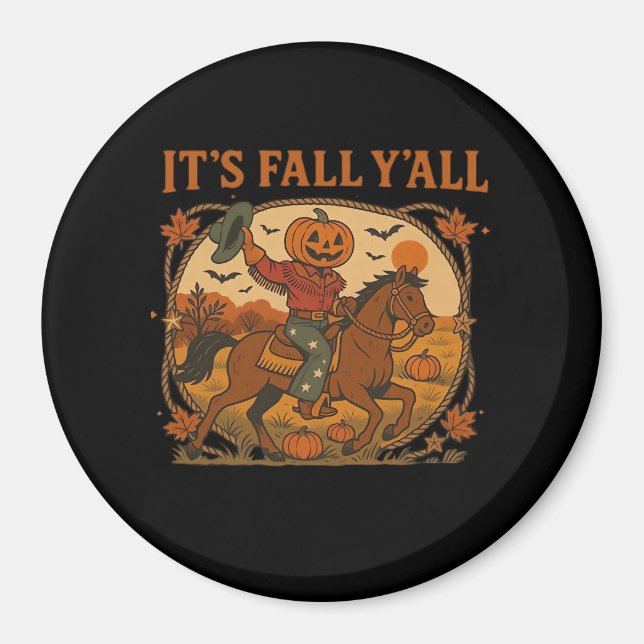 Es ist Fall Y’all Pumpkin Minimal Clean Magnet (Vorne)