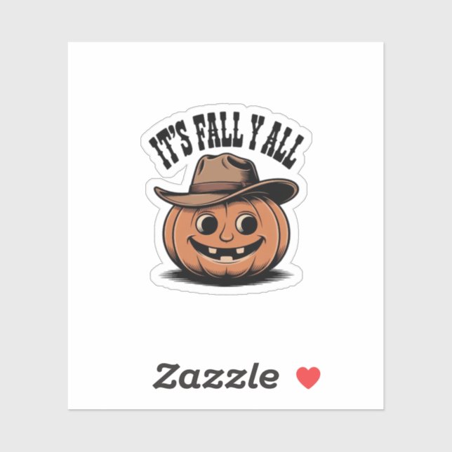 Es ist Fall Y’all Pumpkin Trendy Graphic Aufkleber (Blatt)