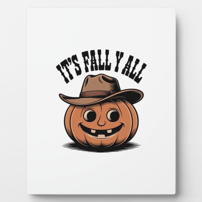 Es ist Fall Y’all Pumpkin Trendy Graphic Fotoplatte (Vorderseite)