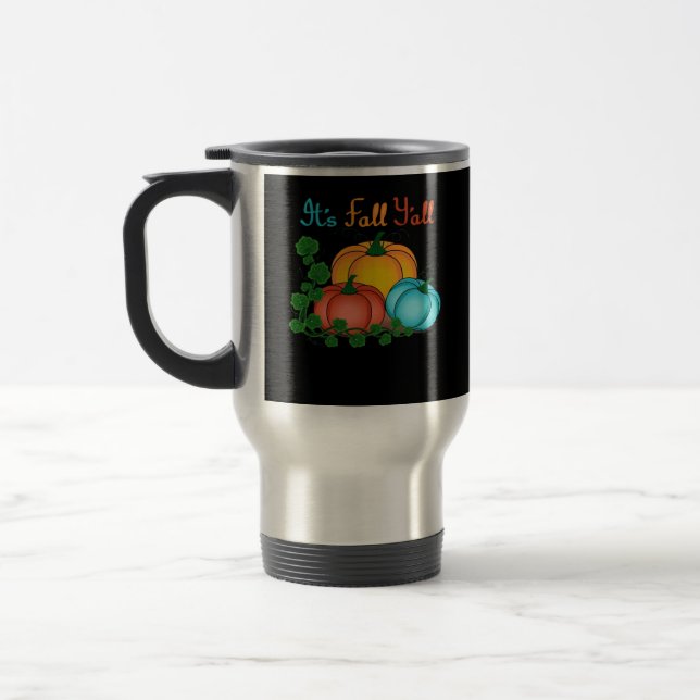 Es ist Fall Y’all Pumpkins Retro Graphic Reisebecher (Links)