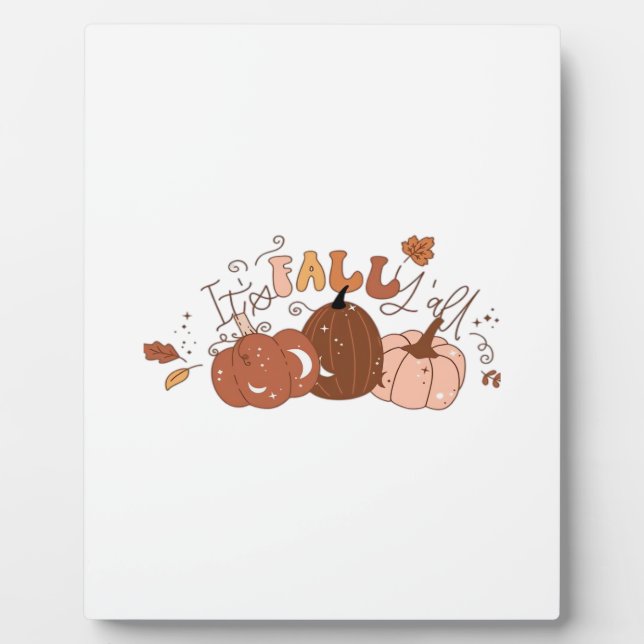 Es ist Fall Y’all Retro Classic Fotoplatte (Vorderseite)