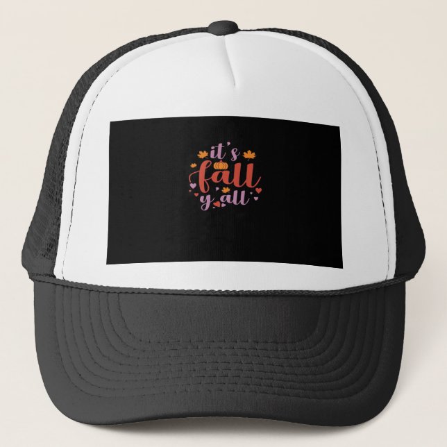 Es ist Fall Y’all Retro Classic Truckerkappe (Vorderseite)