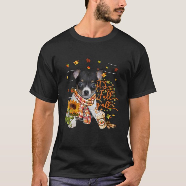 Es ist Fall Y All Toy Fox Terrier Dog Erntedank T-Shirt (Vorderseite)