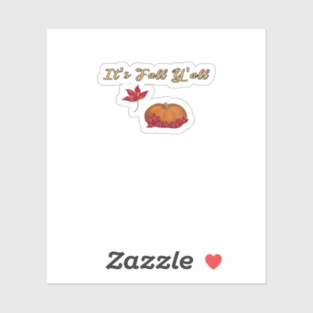 Es ist Fall Y’all Unique Graphic Aufkleber (Blatt)