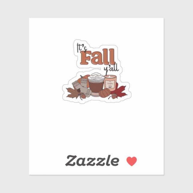 Es ist Fall Y'all ästhetische einfach Aufkleber (Blatt)