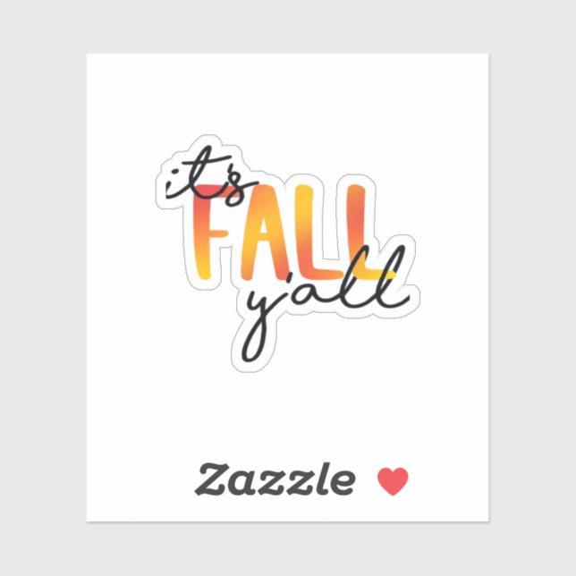 Es ist Fall Y'all ästhetische einfach Aufkleber (Blatt)