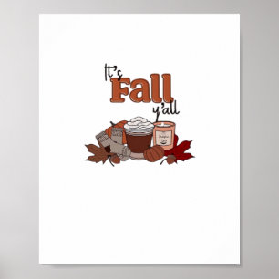 Es ist Fall Y'all ästhetische einfach Poster
