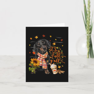 Es ist Fall Y'all Dackel Hund Erntedank Hallowe Karte