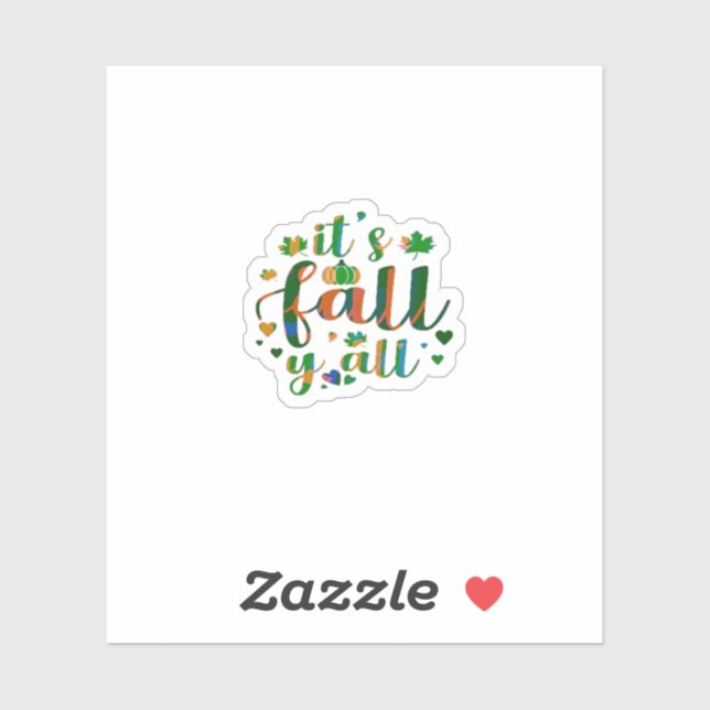 Es ist Fall Y'all Grafikstil Aufkleber (Blatt)