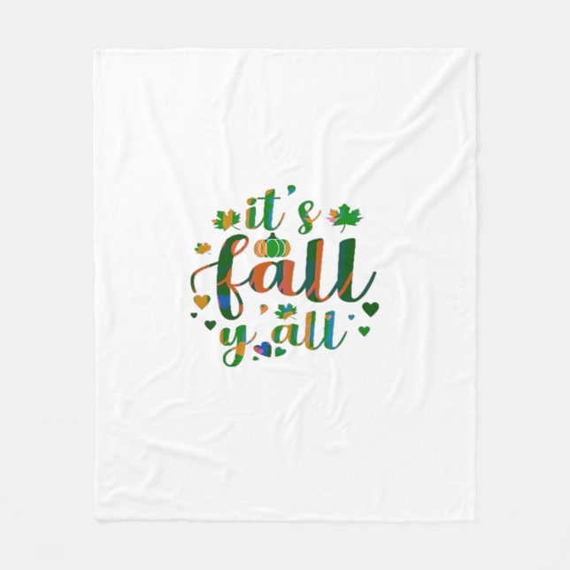 Es ist Fall Y'all Grafikstil Fleecedecke (Vorderseite)
