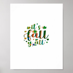 Es ist Fall Y'all Grafikstil Poster