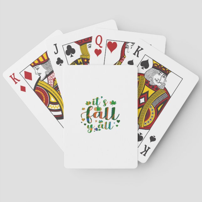 Es ist Fall Y'all Grafikstil Spielkarten (Rückseite)
