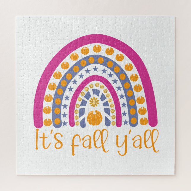Es ist Fall y'all Kürbisregenbogen Puzzle (Vertikal)