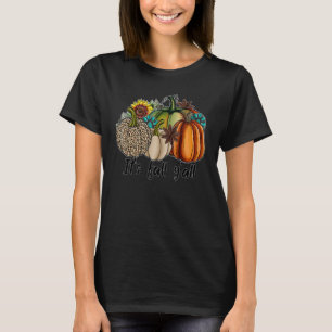 Es ist Fall Y'all Leopard Pumpkin Western Cowhide T-Shirt