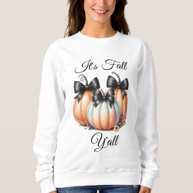 Es ist Fall Y'all: Pastel Pumpkins Sweatshirt (Vorderseite)