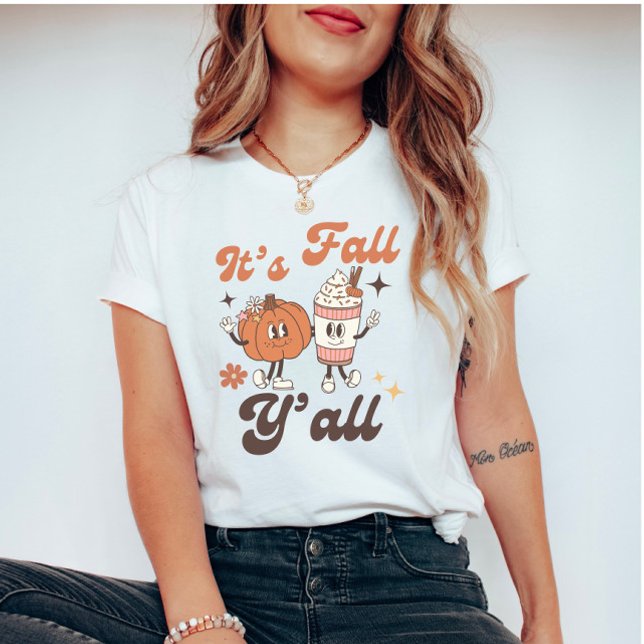 Es ist Fall Y'all Pumpkin GewürzLatte Tri-Blend Shirt (Von Creator hochgeladen)