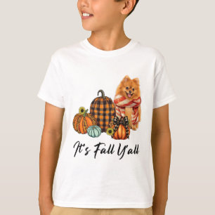 Es ist Fall Y'all Spitz Dog Leopard Coquette Bo T-Shirt