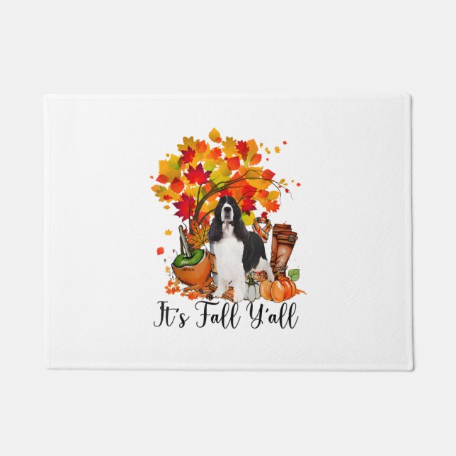 Es ist Fall Y'all Springer Spaniel Hund Halloween  Fußmatte (Vorderseite)