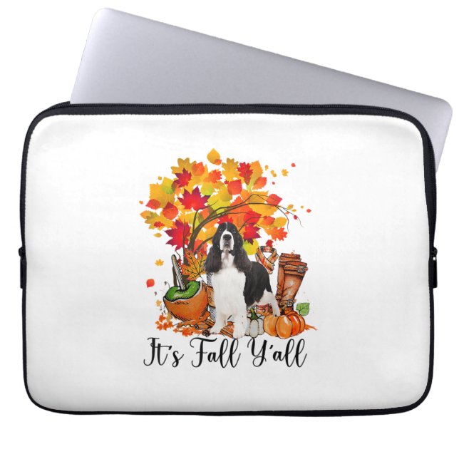 Es ist Fall Y'all Springer Spaniel Hund Halloween  Laptopschutzhülle (Vorderseite)