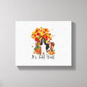 Es ist Fall Y'all Springer Spaniel Hund Halloween  Leinwanddruck