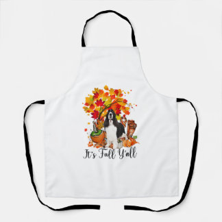 Es ist Fall Y'all Springer Spaniel Hund Halloween Schürze