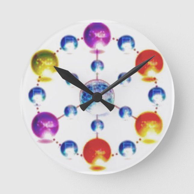 Es ist Ferienzeit Runde Wanduhr (Vorderseite)