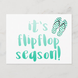 Es ist Flipflop-Saison - Fun Summer Quote Postkarte