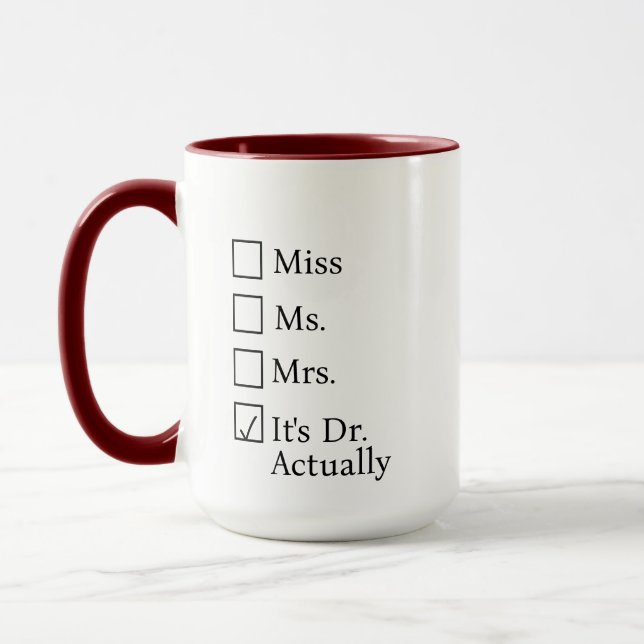 Es ist Fräulein Ms Mrs Dr Eigentlich Tasse Persona (Links)