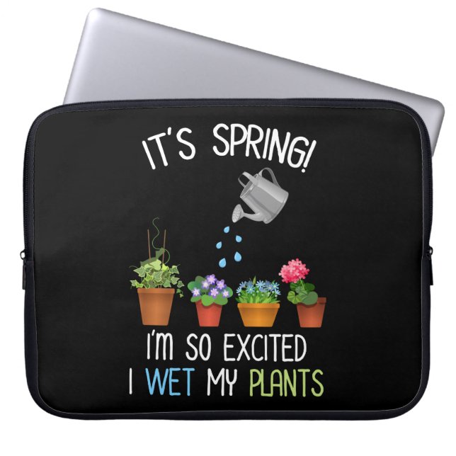 Es ist Frühling! Ich bin so aufgeregt, dass ich me Laptopschutzhülle (Vorderseite)