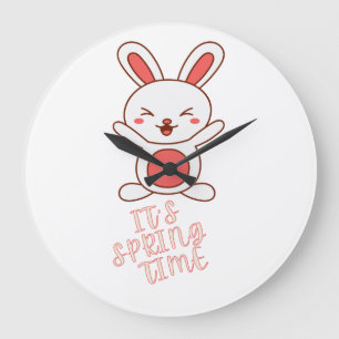 Es ist Frühlingszeit Große Wanduhr