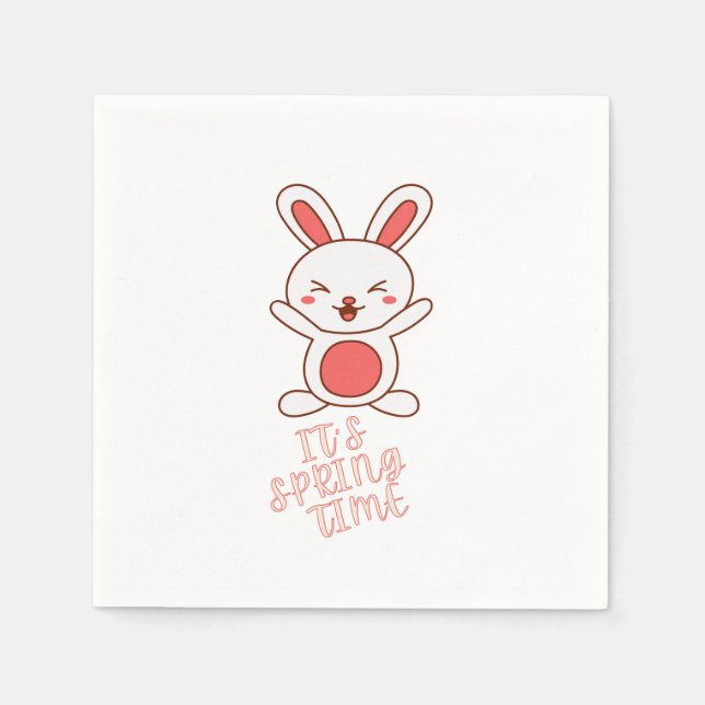 Es ist Frühlingszeit Serviette (Vorderseite)