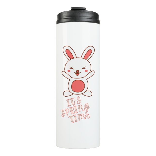 Es ist Frühlingszeit Thermosbecher (Vorderseite)