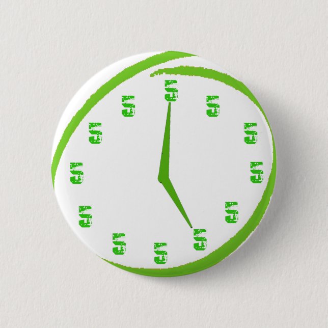 Es ist fünf Uhr irgendwo Button (Vorderseite)