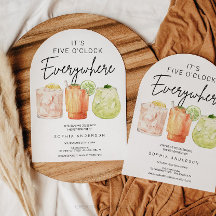 Es ist fünf Uhr überall im Party für das Ruhestand