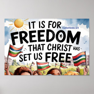 Es ist für die Freiheit, dass das Christliche Kind Poster