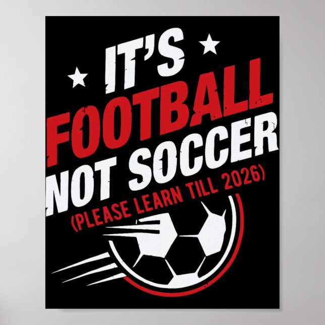 Es ist Fußball, nicht Soccer (bitte lernen Sie bis Poster (Vorne)