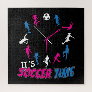 Es ist Fußball-Time-Girls-Fußball-Zitat Puzzle