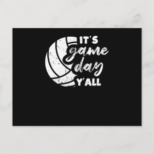 Es ist Game Day Y'all Funny Volleyball Player Vbal Postkarte