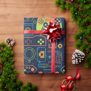 Es ist Game On Skull – Videospiel-Geburtstag Geschenkpapier