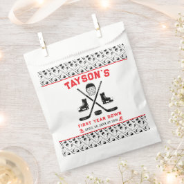 Es ist Game Time Hockey 1. Geburtstag Party Geschenktütchen