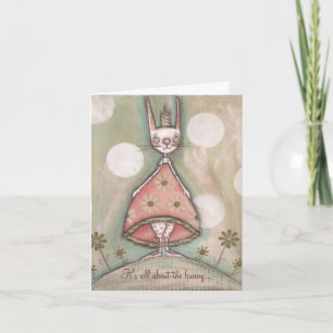 Es ist ganz über das Häschen Feiertagskarte
