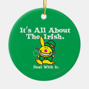 Es ist ganz über das irische (Grün) Keramik Ornament