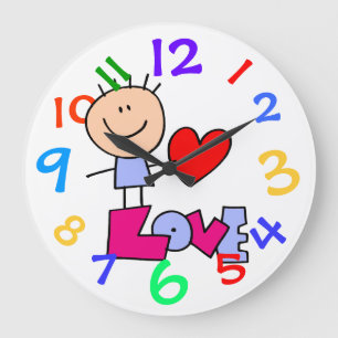 Es ist ganz über Liebe-Kunst-Kinderraum-Wand-Uhr Große Wanduhr